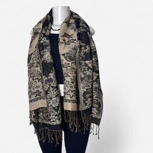 Tapestry Scarf royal  Earthy Tones Victorian regency Long Rectangle Boho Hippie